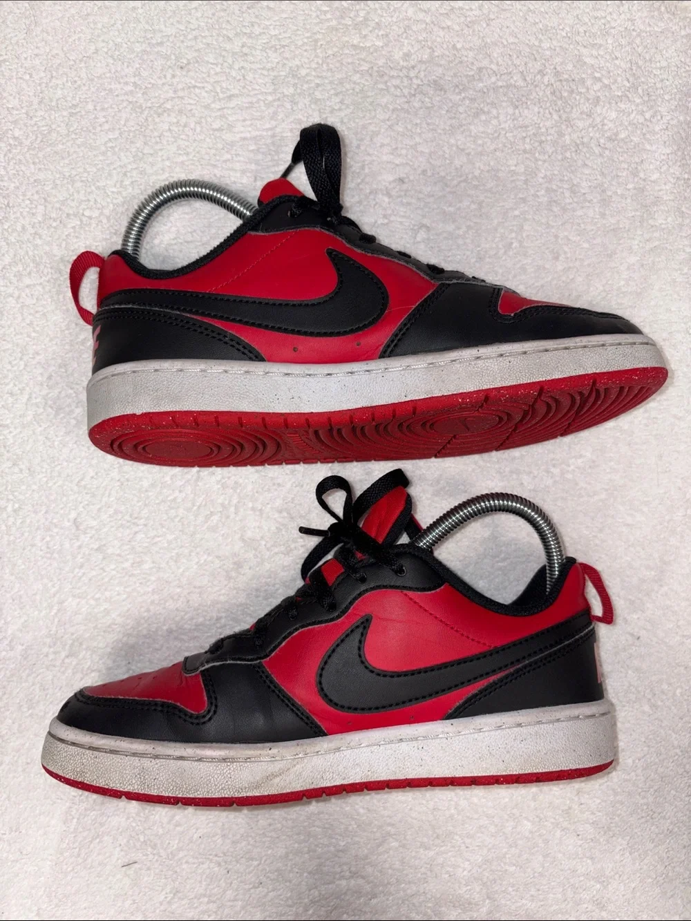 Nike Court Borough Low Recraft GS Red Black Sneakers DV5456-600 Youth Size 5